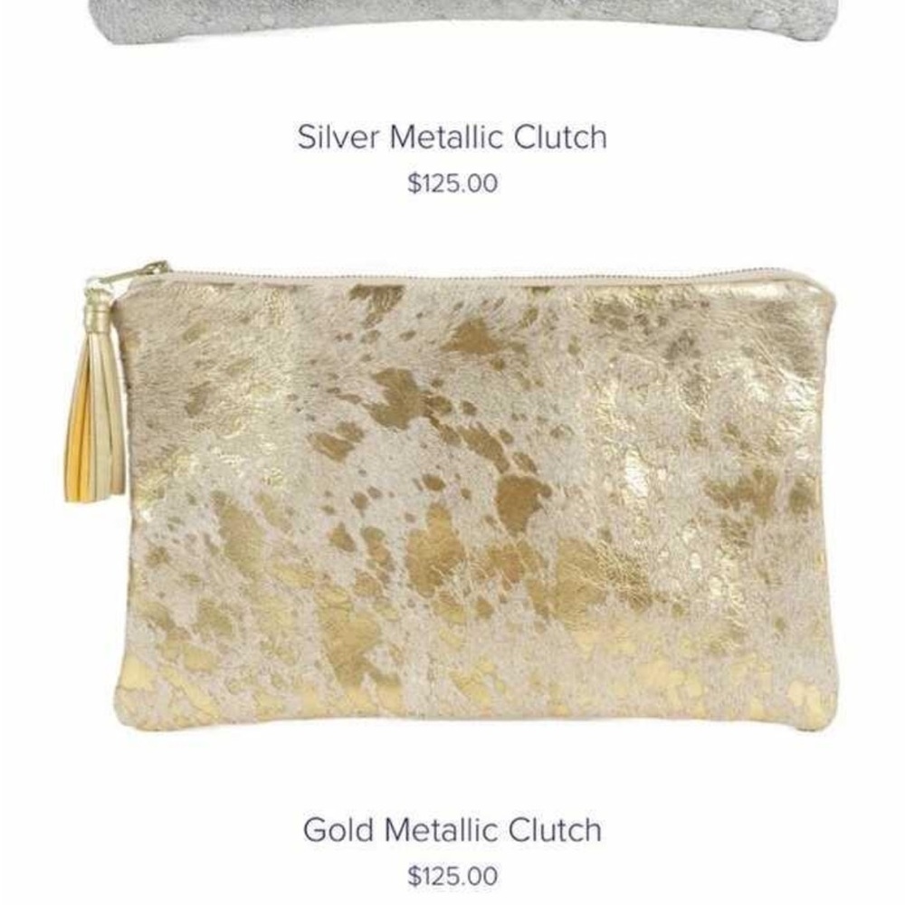 Gold Metallic Clutch Parker & Hyde